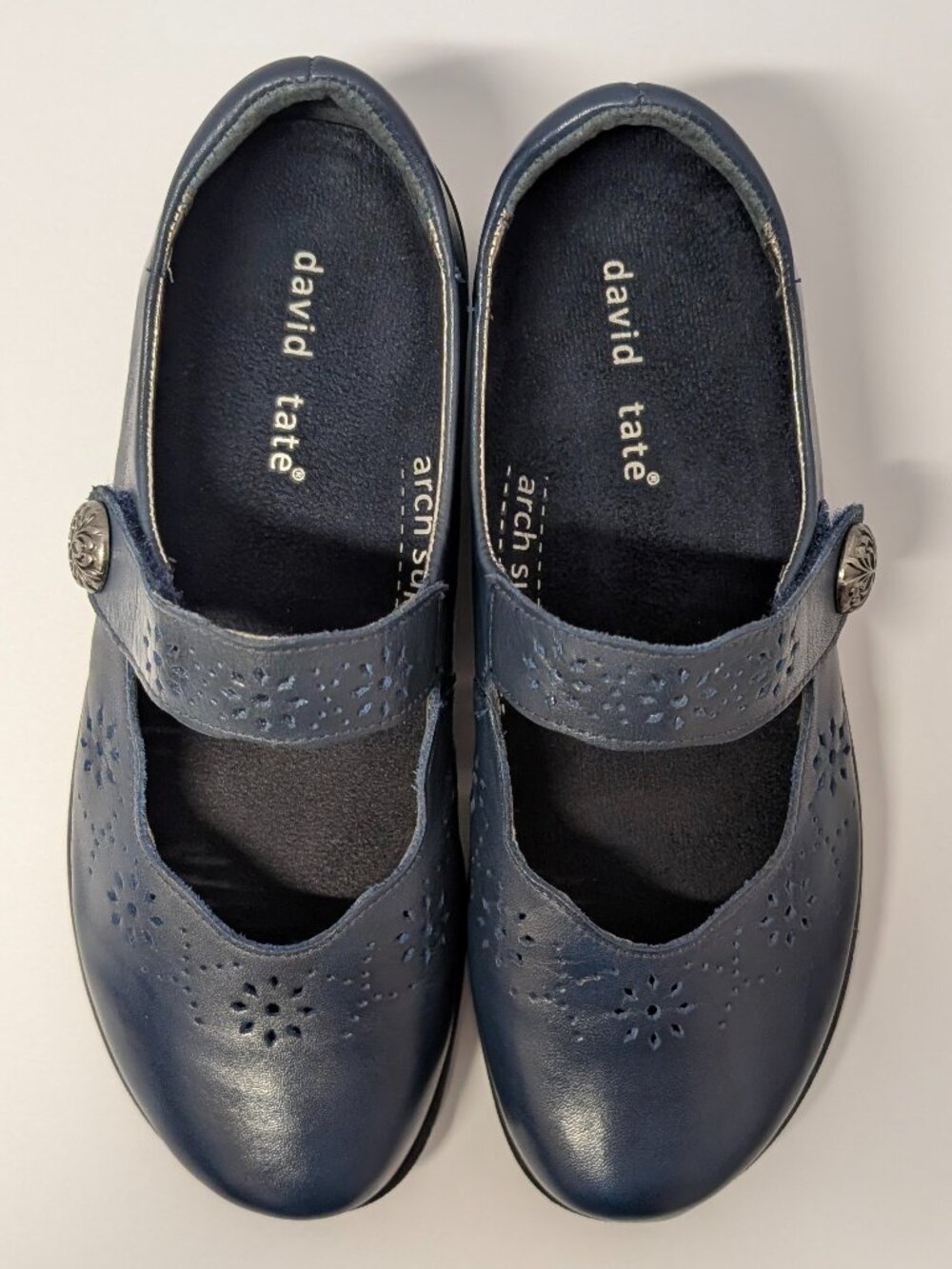 David Tate Bev Adjustable Mary-Janes in Navy - Picture 8 of 14